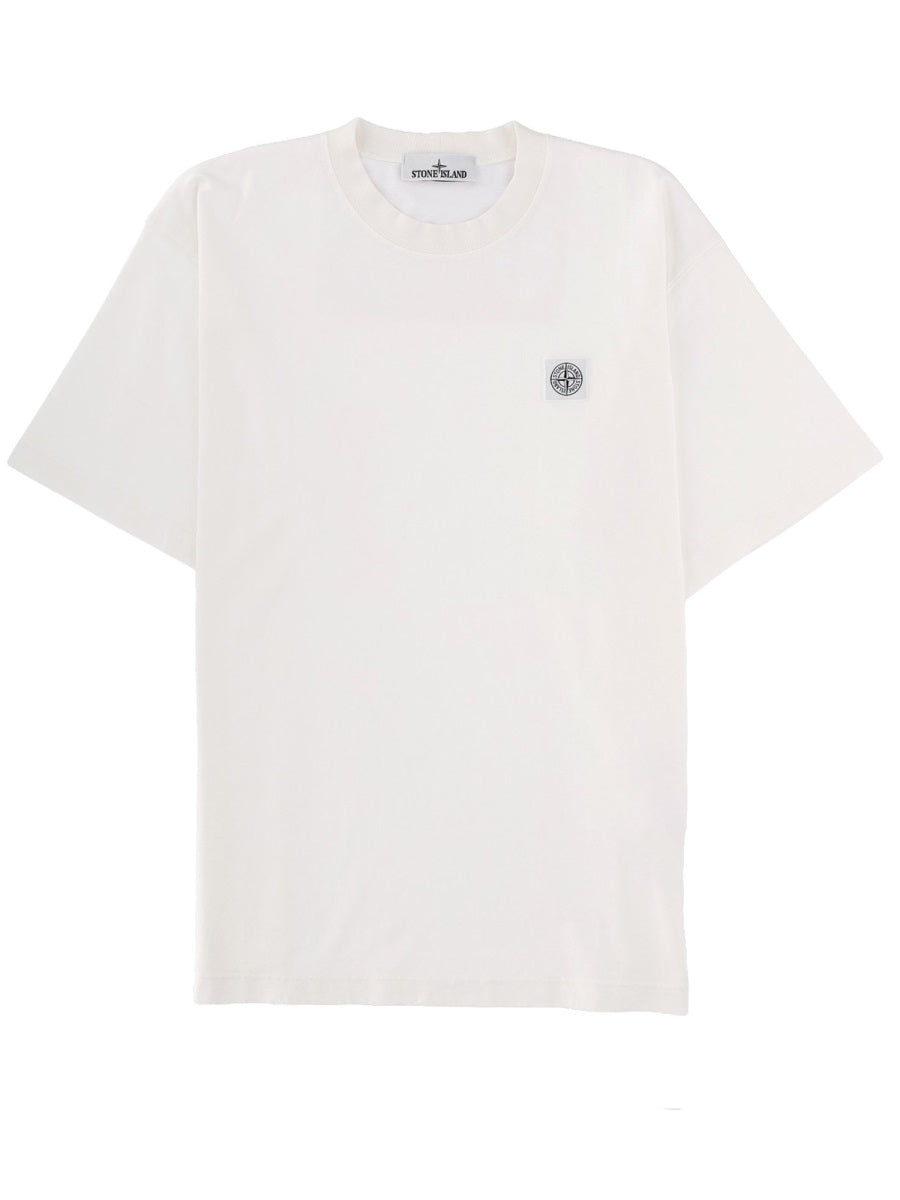 Stone Island Men T-Shirt With Logo Patch