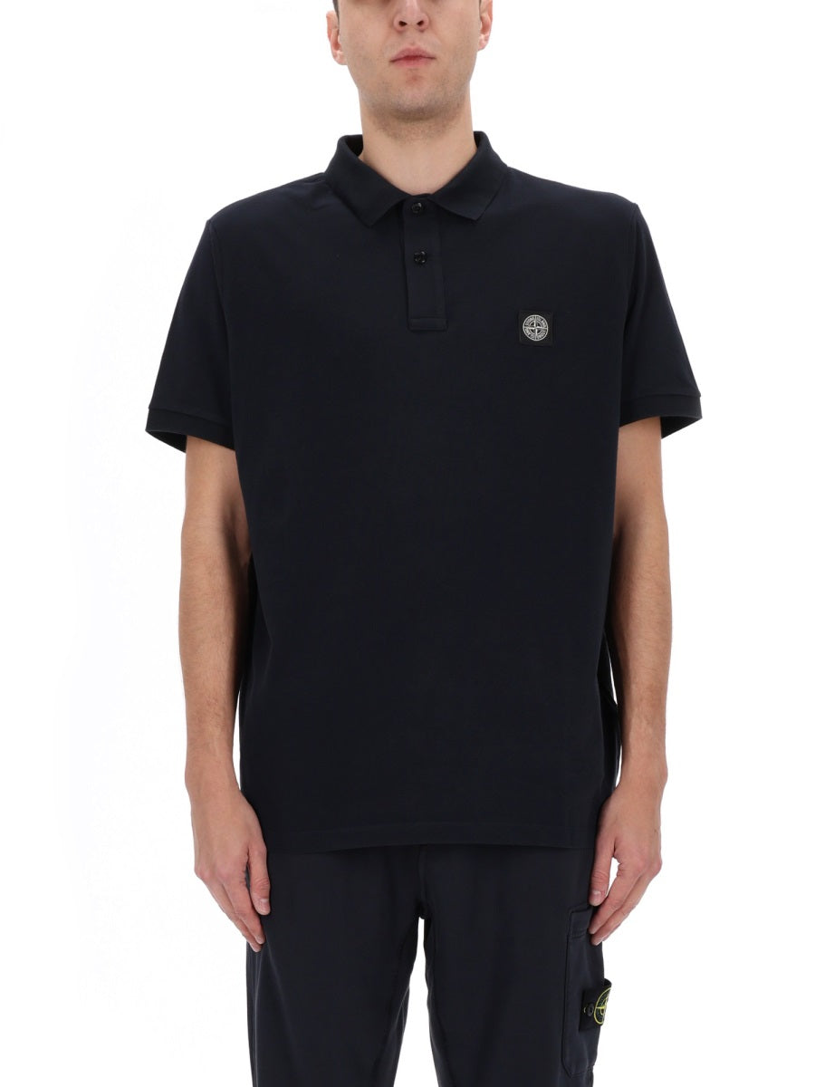 Stone Island Men Polo With Logo