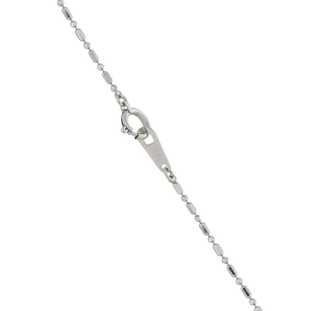 LB Exclusive Platinum 0.16ct Diamond and Emerald Pendant Necklace MF256-041426