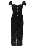 Self-Portrait Women Lace Midi Dress