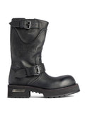 Balenciaga Women Venom Boots In Worn-Out Effect Leather