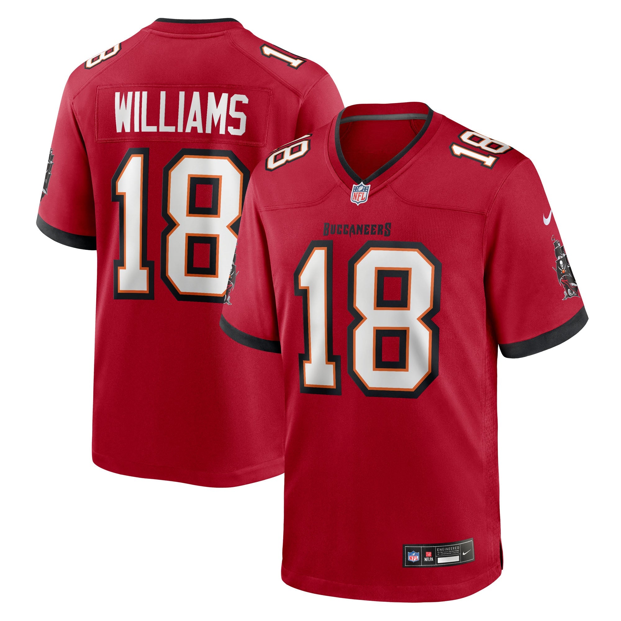 Tampa Bay Buccaneers Josh Williams Red Team Game Jersey