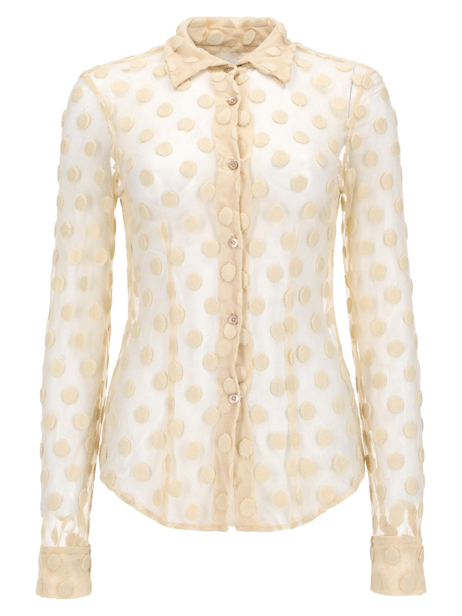 Dries Van Noten Women Camicia In Mesh A Pois