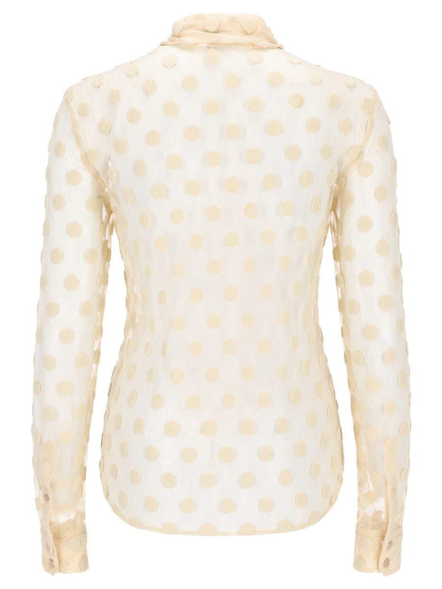 Dries Van Noten Women Camicia In Mesh A Pois
