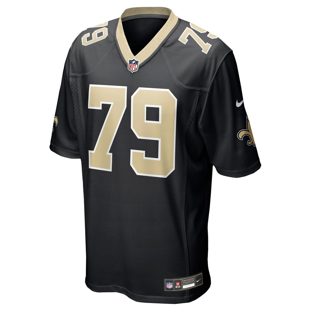 New Orleans Saints Luke Fortner Black Team Game Jersey