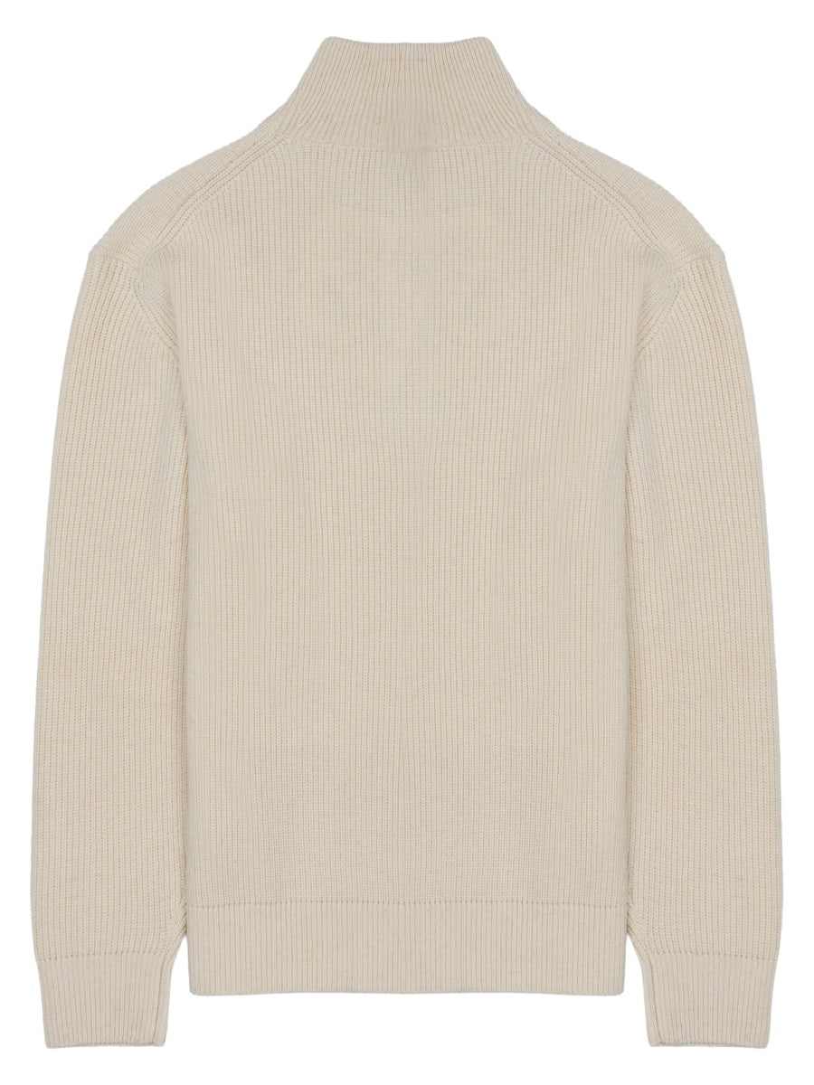 Jw Anderson Men Maglia In Lana E Cotone Con Zip