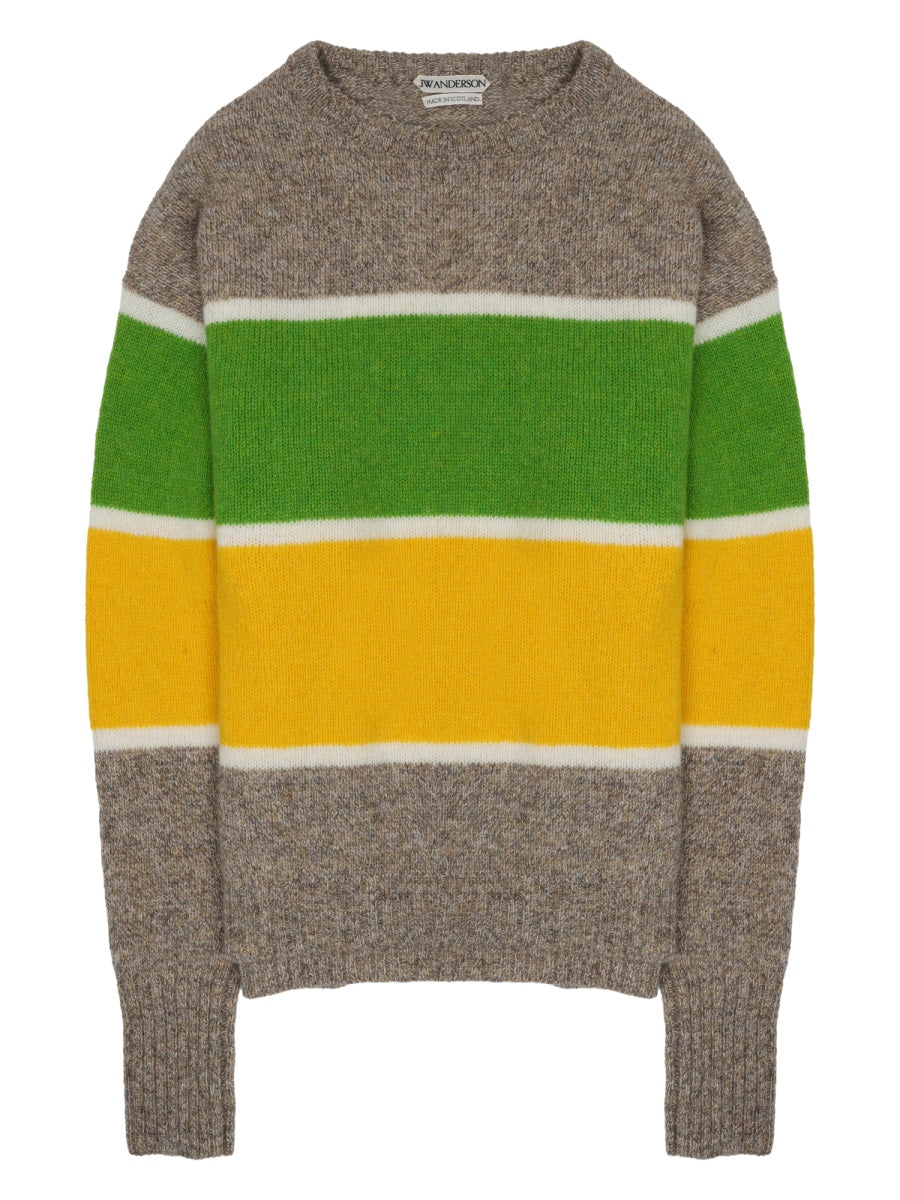 Jw Anderson Men Maglia In Lana A Righe