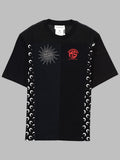 Marine Serre Men T-Shirt "Upcycled" Con Stampa
