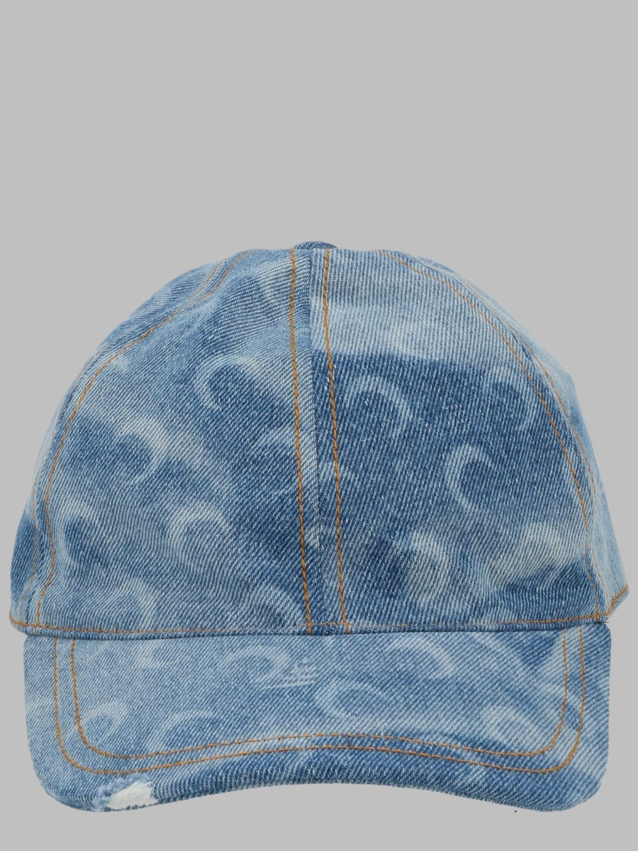 Marine Serre Men Cappello Da Baseball "Moon" In Denim