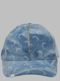 Marine Serre Men Cappello Da Baseball "Moon" In Denim
