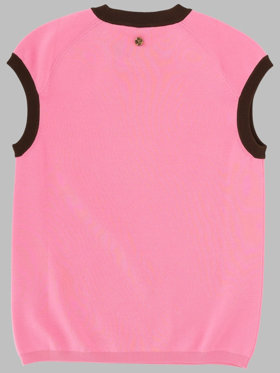 Versace Men Top In Maglia Di Cotone
