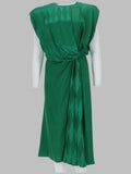 Versace Women Abito Midi Drappeggiato In Seta
