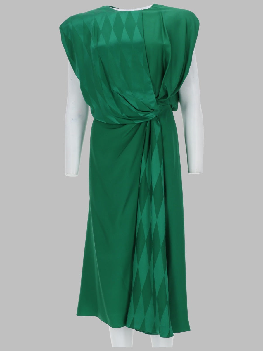 Versace Women Abito Midi Drappeggiato In Seta