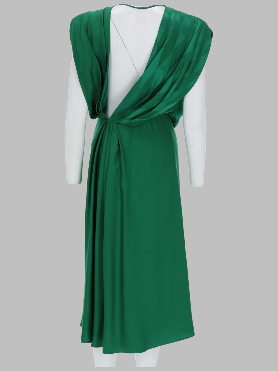 Versace Women Abito Midi Drappeggiato In Seta