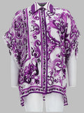 Dolce & Gabbana Women Camicia In Twill Stampa Maiolica
