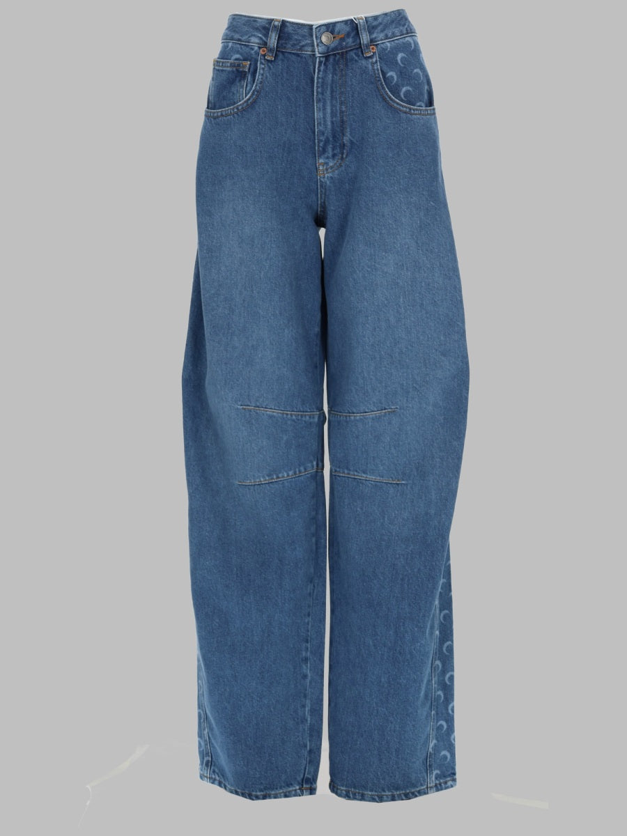 Marine Serre Women Jeans In Denim Di Cotone Organico