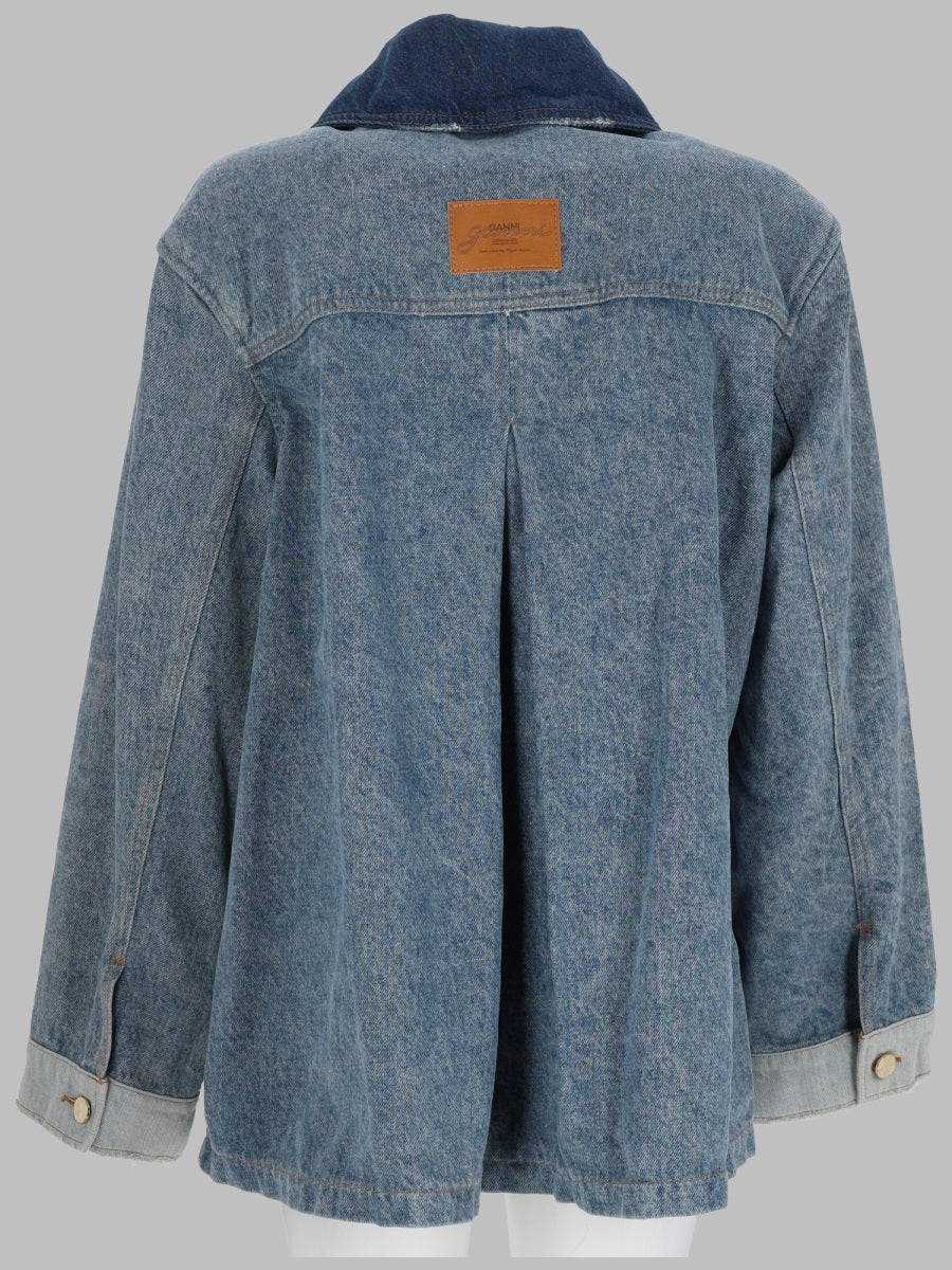 Ganni Women Giacca In Denim Patchwork