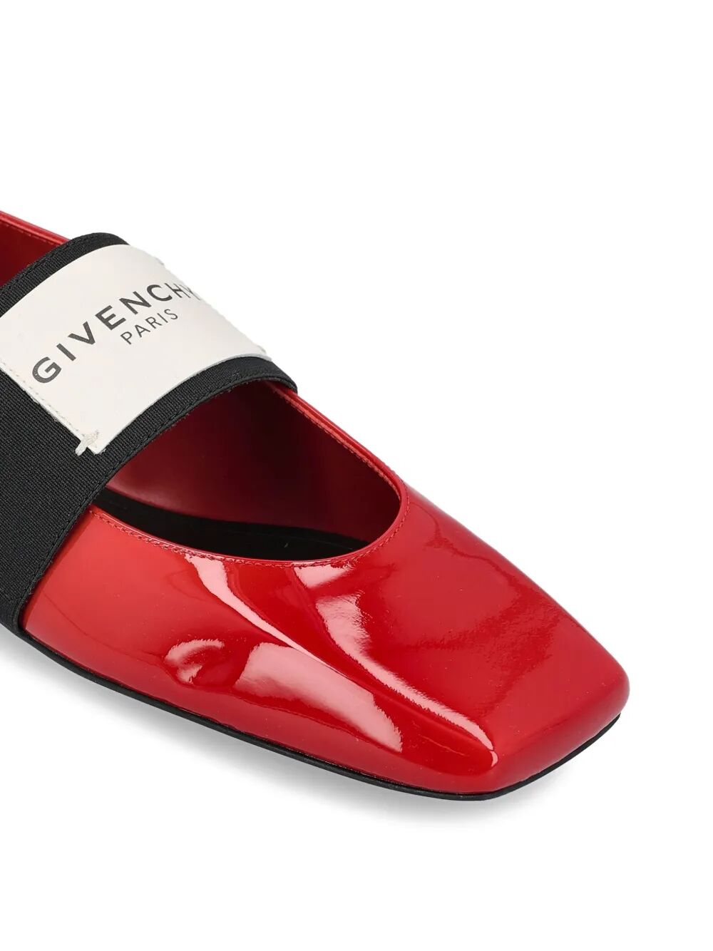 Givenchy Women Sliced Square Ballerinas In Patent Leather