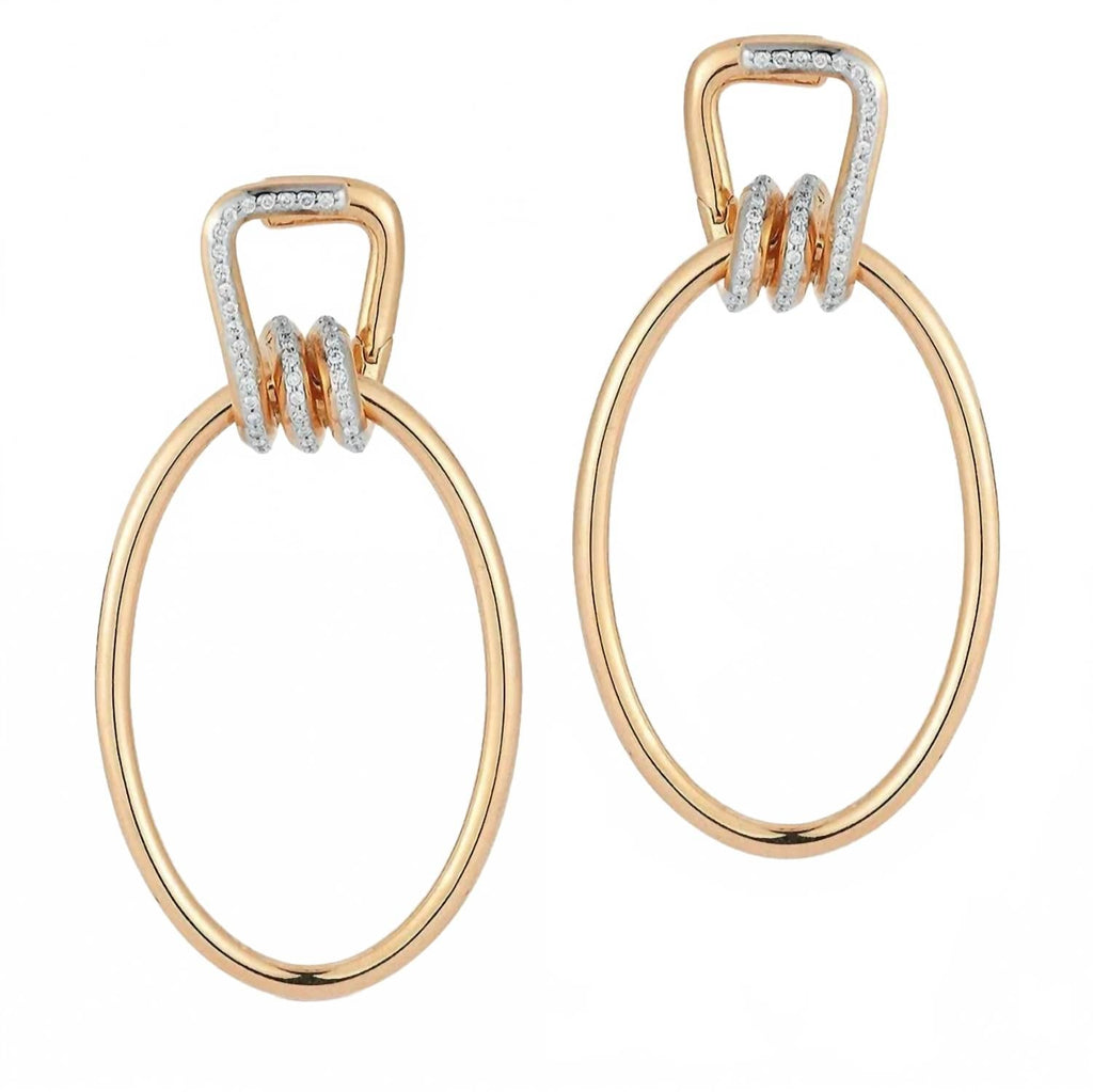 Women's Huxley Coil Link Earrings In Rose Gold