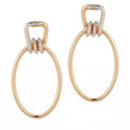 Women's Huxley Coil Link Earrings In Rose Gold