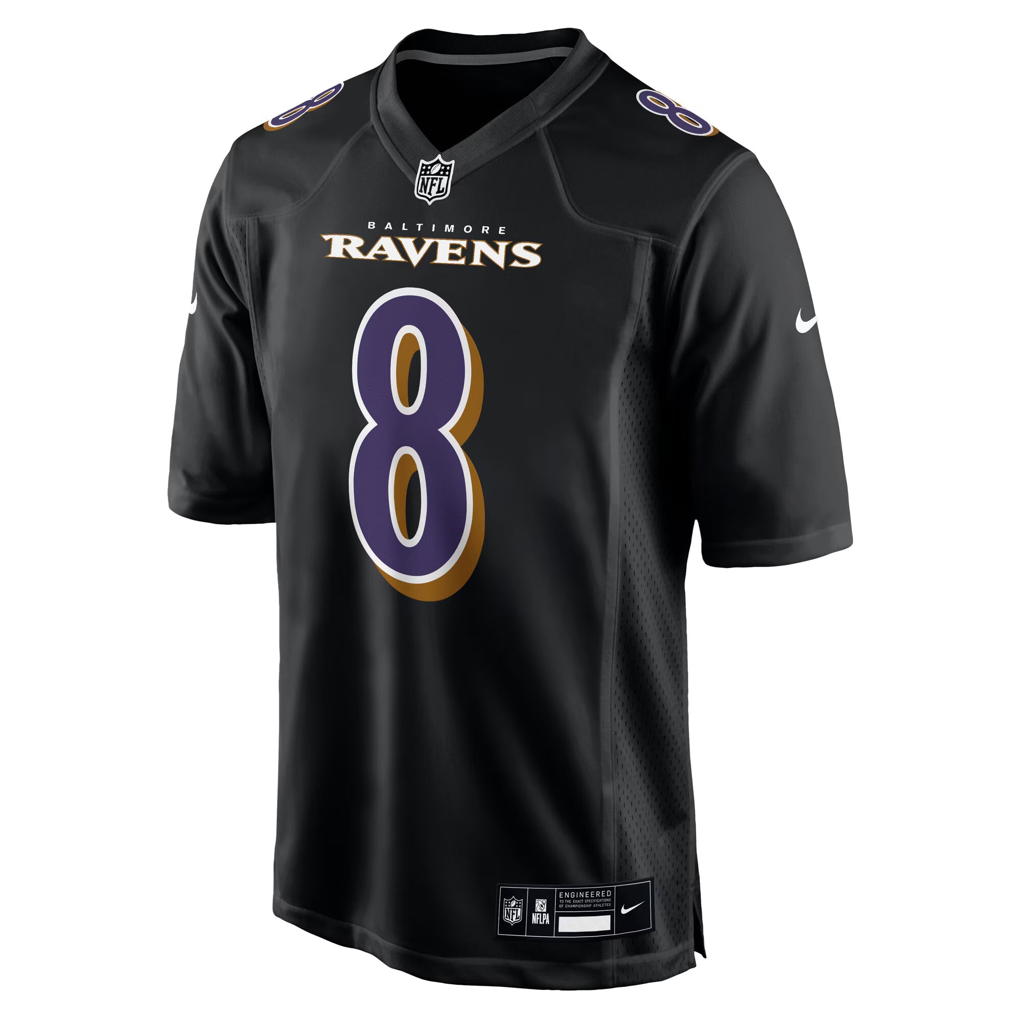 Baltimore Ravens Lamar Jackson Carbon Black Fashion Jersey