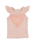 oh baby! Tulle Rainbow Heart Pastel Cotton Tank