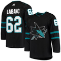 Men's San Jose Sharks Kevin Labanc #62 Black Alternate Authentic jersey