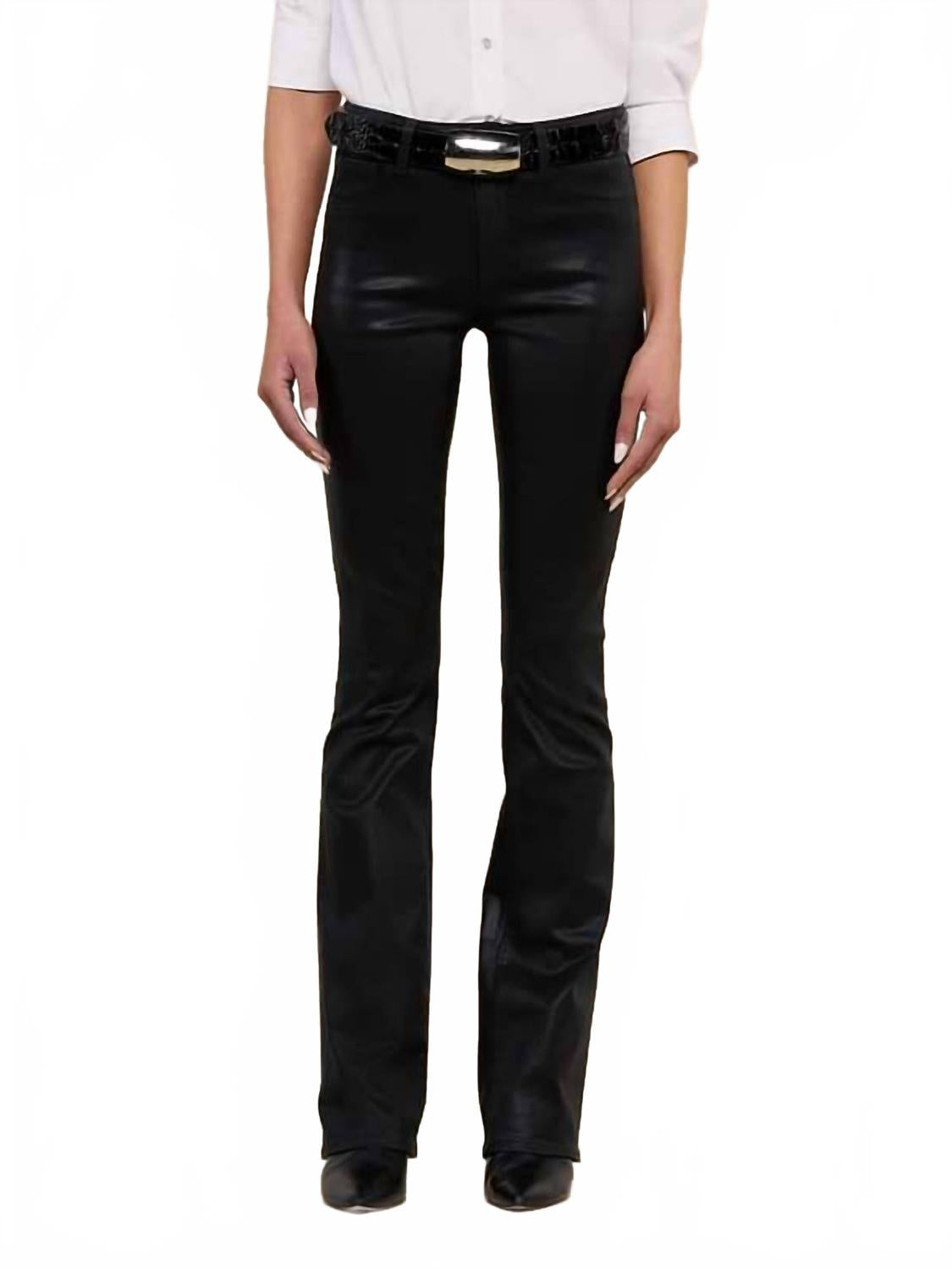 Selma Sleek Baby Bootcut Jean In Noir Coated