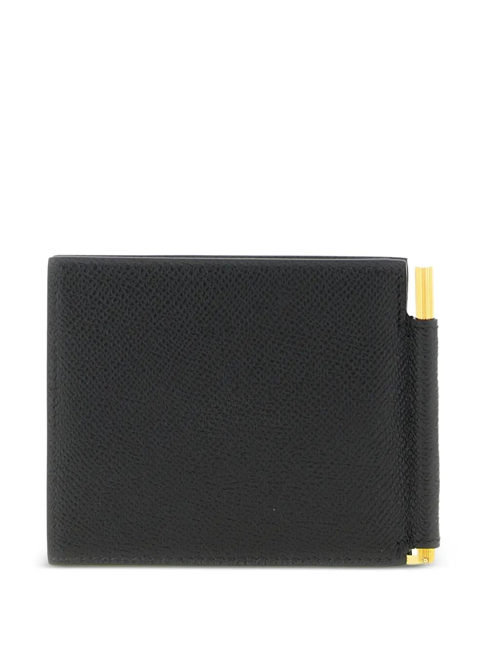 Tom Ford Men Grained Leather Money Clip Wallet