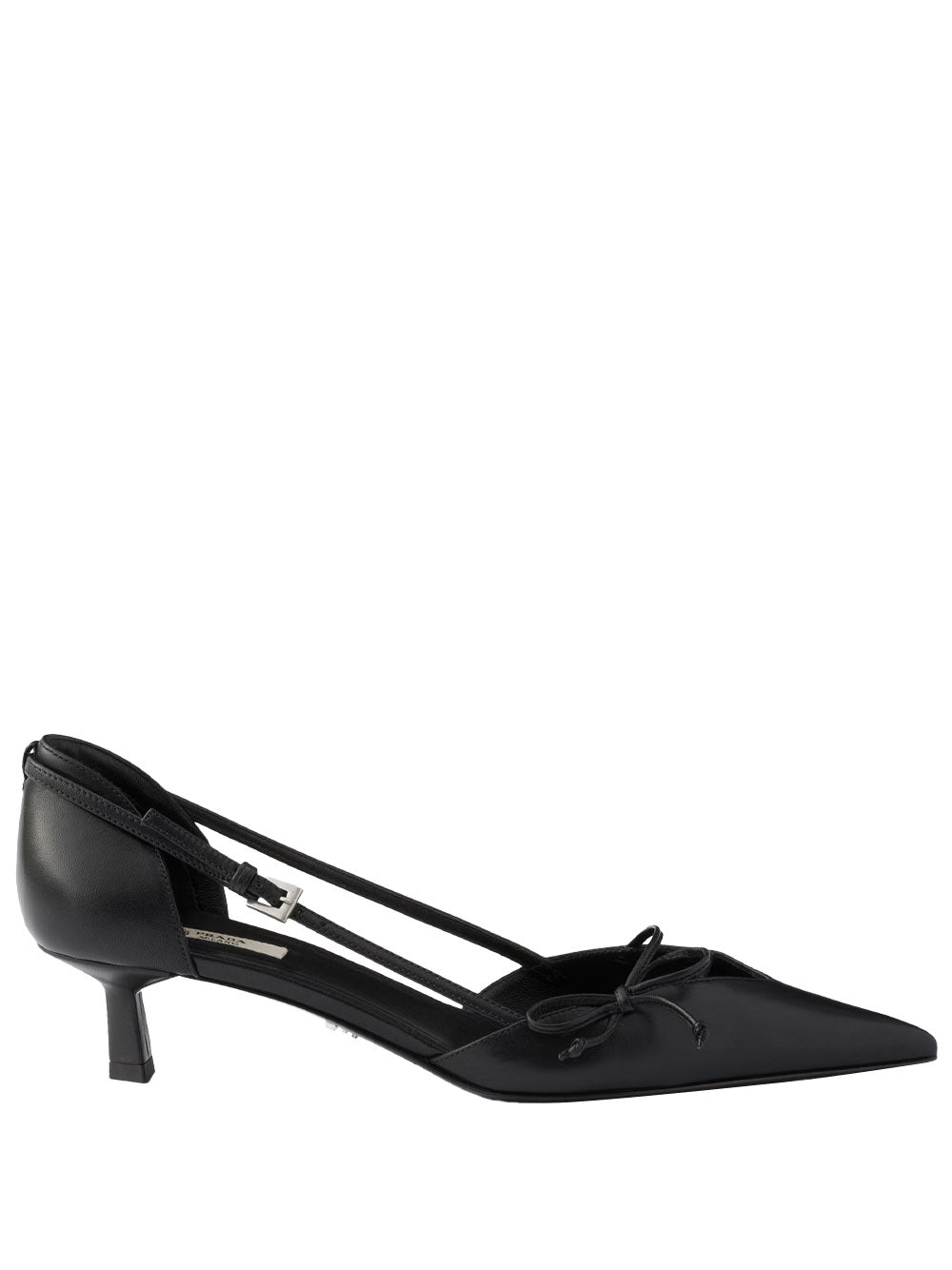 Prada Women Open-Side Leather Pumps