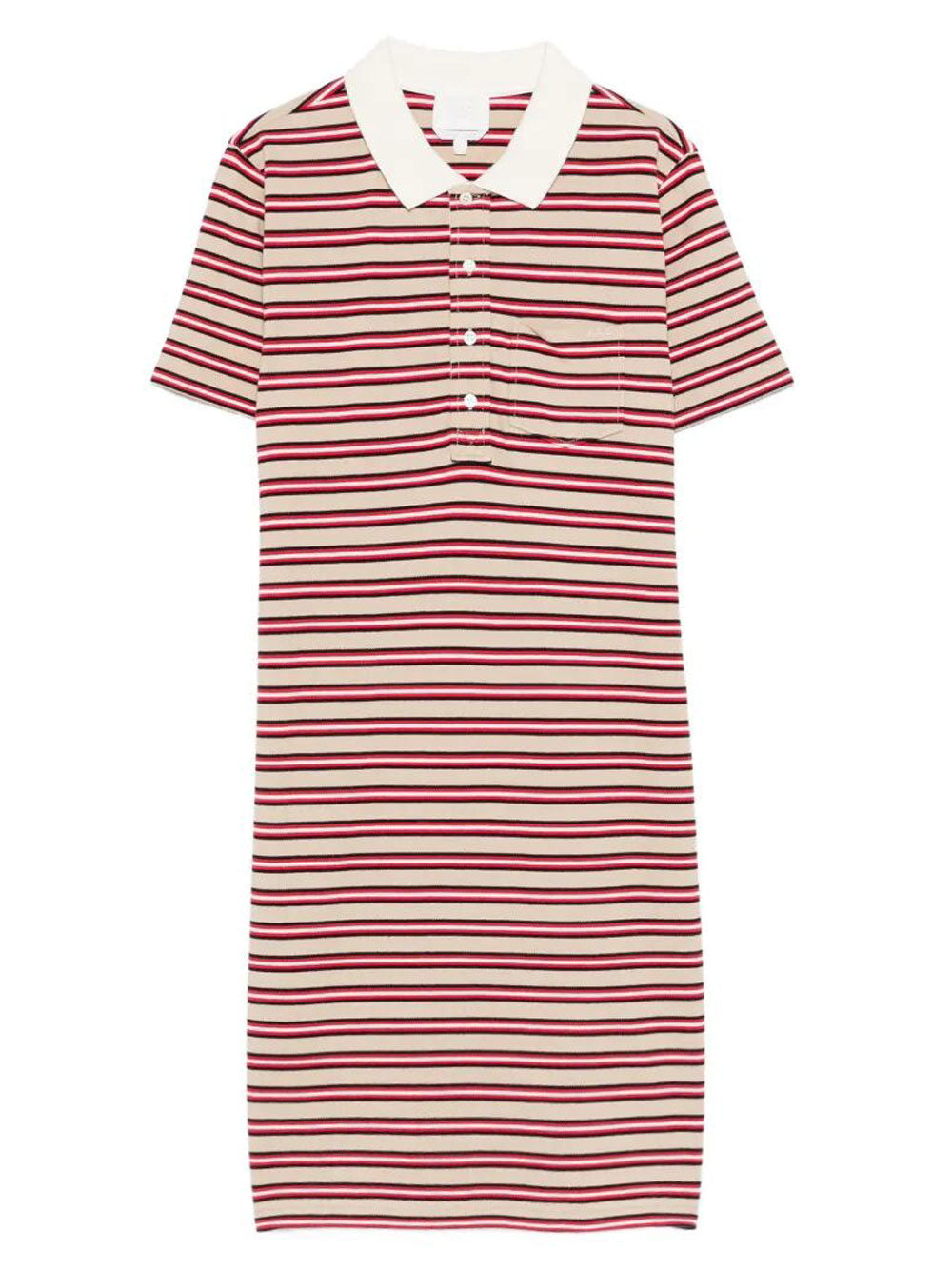A.P.C. Women Raye Cotton Striped Polo Dress