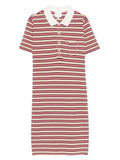 A.P.C. Women Raye Cotton Striped Polo Dress