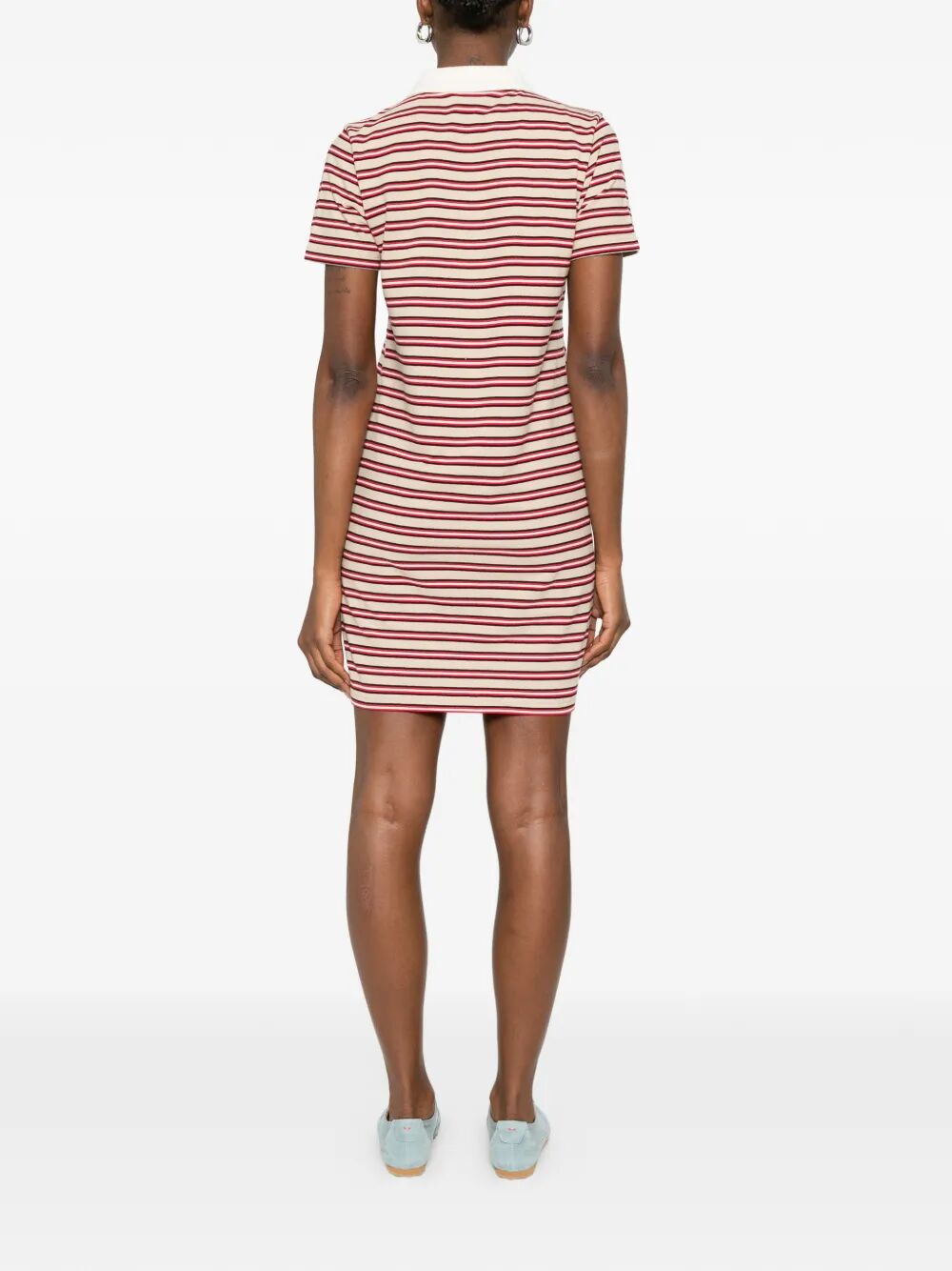 A.P.C. Women Raye Cotton Striped Polo Dress