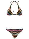 Missoni Women Bikini In Lamé Viscose With Micro Zigzag Pattern