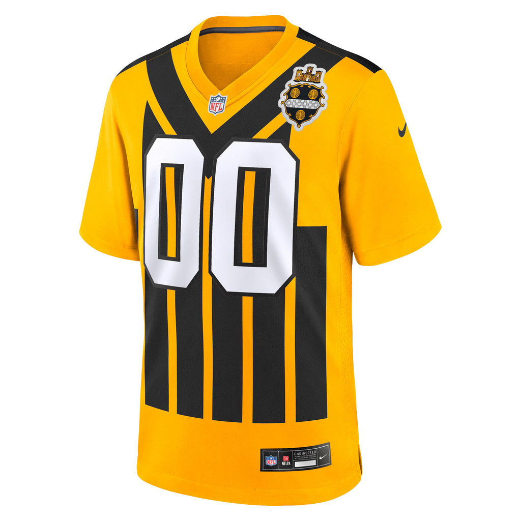 Pittsburgh Steelers Gold Alternate 1933 Throwback Game Custom Jersey