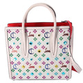 Christian Louboutin Loubinthesky Medium Paloma Satchel Canvas Spikes Ivory