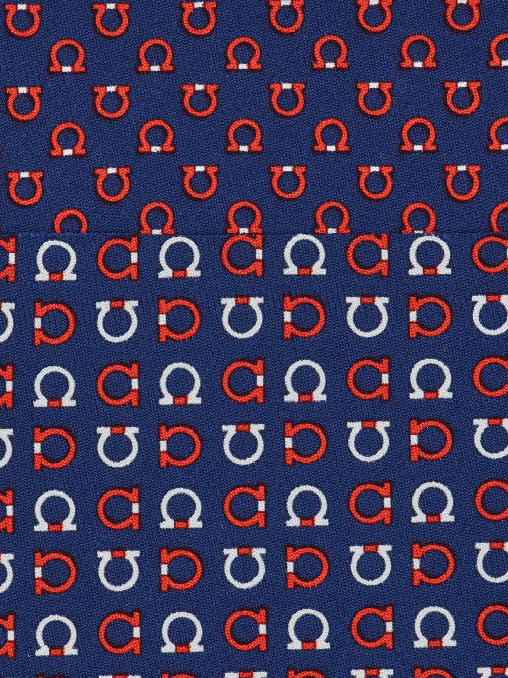 Ferragamo Men Gancini Print Silk Tie