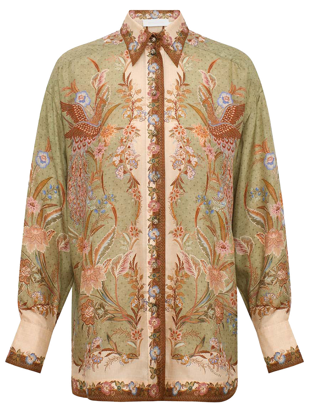 Zimmermann Women Indra Relaxed Silk Shirt