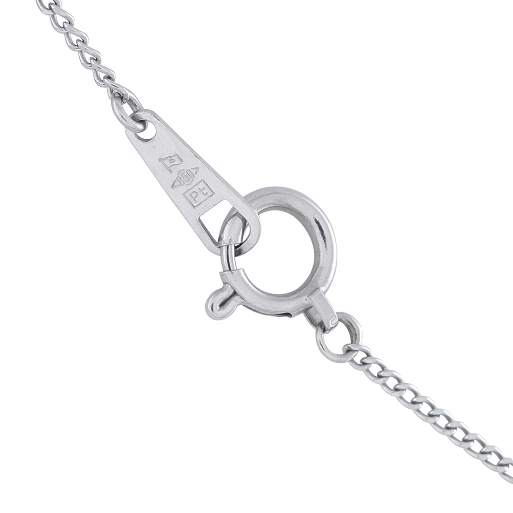 LB Exclusive Platinum 0.36ct Diamond and Sapphire Pendant Necklace MF30-041326