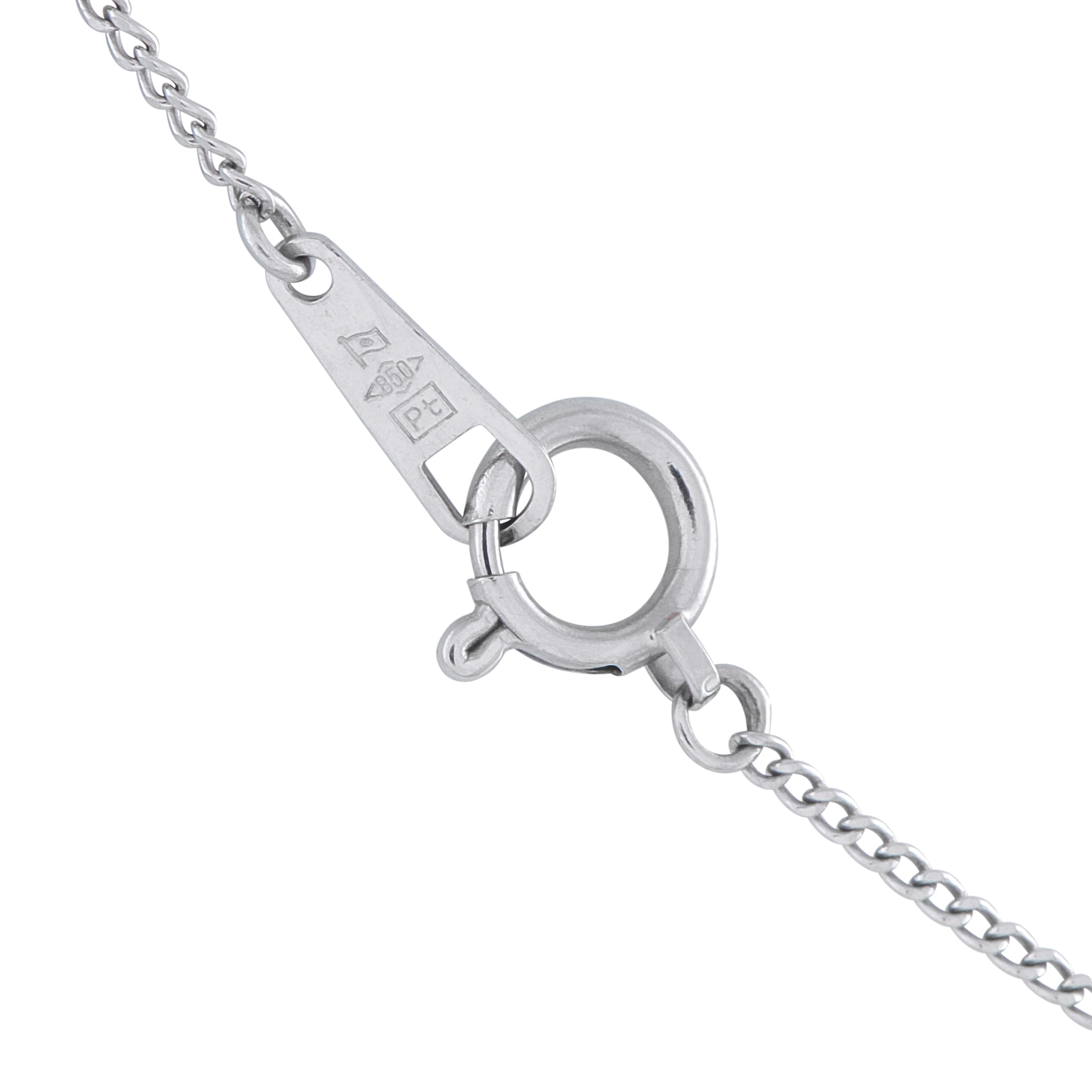 LB Exclusive Platinum 0.36ct Diamond and Sapphire Pendant Necklace MF30-041326