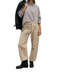 Moxie Low Slung Pull On Barrel Pants In Jetty