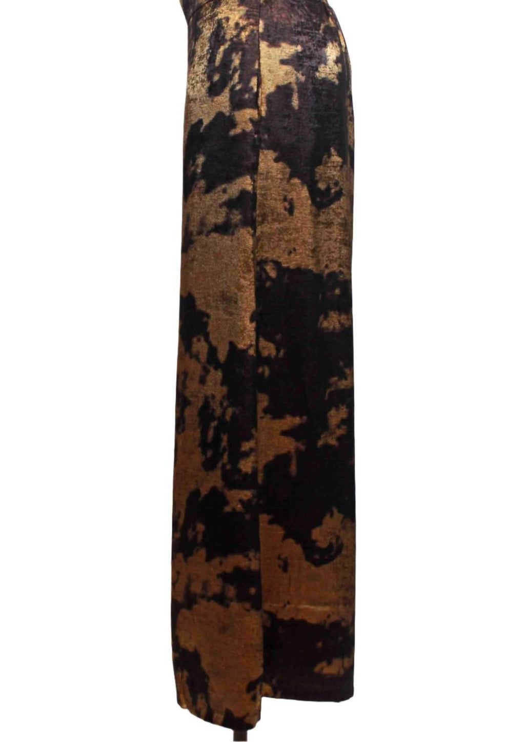 Loretta Flared Trousers In Black/gold