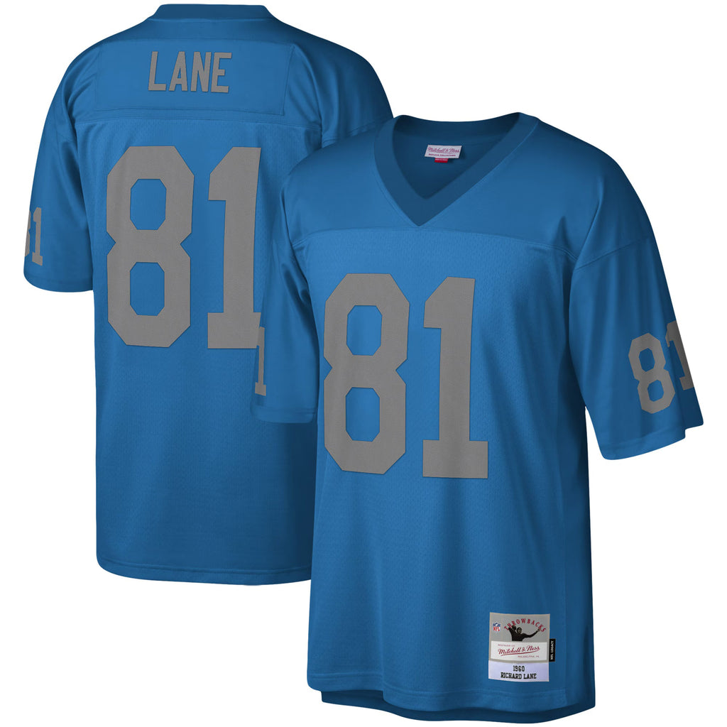 Detroit Lions Richard Lane Mitchell & Ness Blue Legacy Replica Jersey