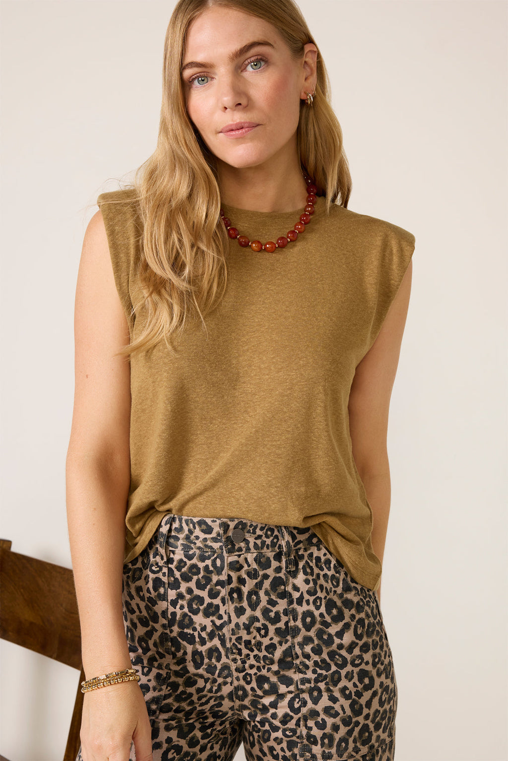 Women's Celine Shoulder Pad T-Shirt