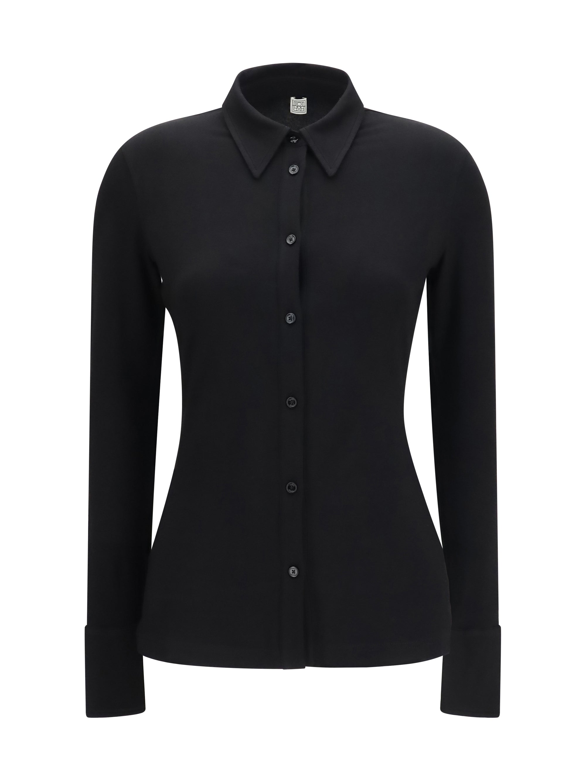 Toteme Women Viscose Shirt With High Cuffs