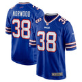 Buffalo Bills Tre Norwood Royal Team Game Jersey