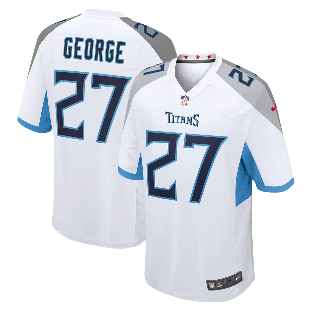 Tennessee Titans Eddie George White Retired Player Game Jersey
