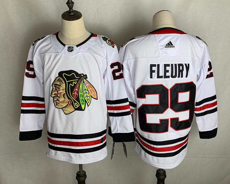 Men's Chicago Blackhawks Marc Andre Fleury #29 White Breakaway jersey