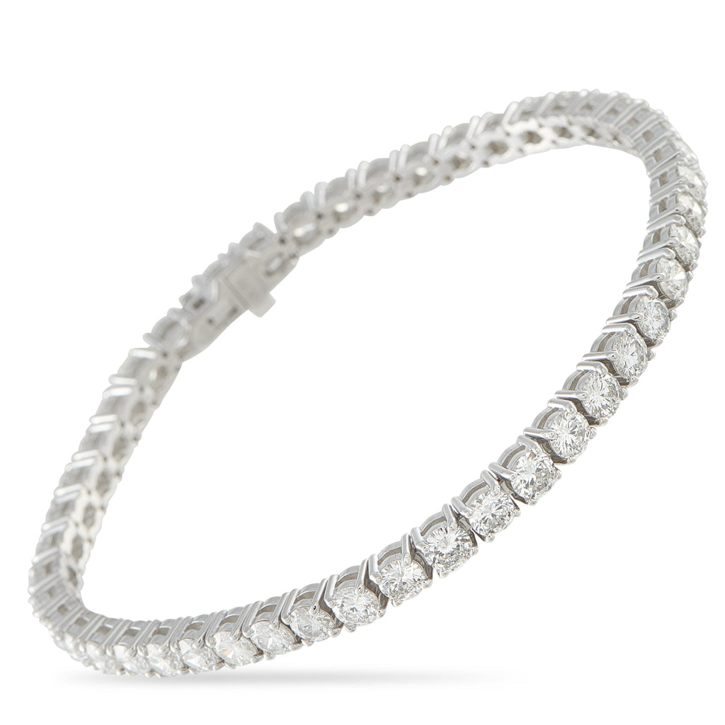 LB Exclusive 18K White Gold 9.26ct Diamond Tennis Bracelet MF05-041526