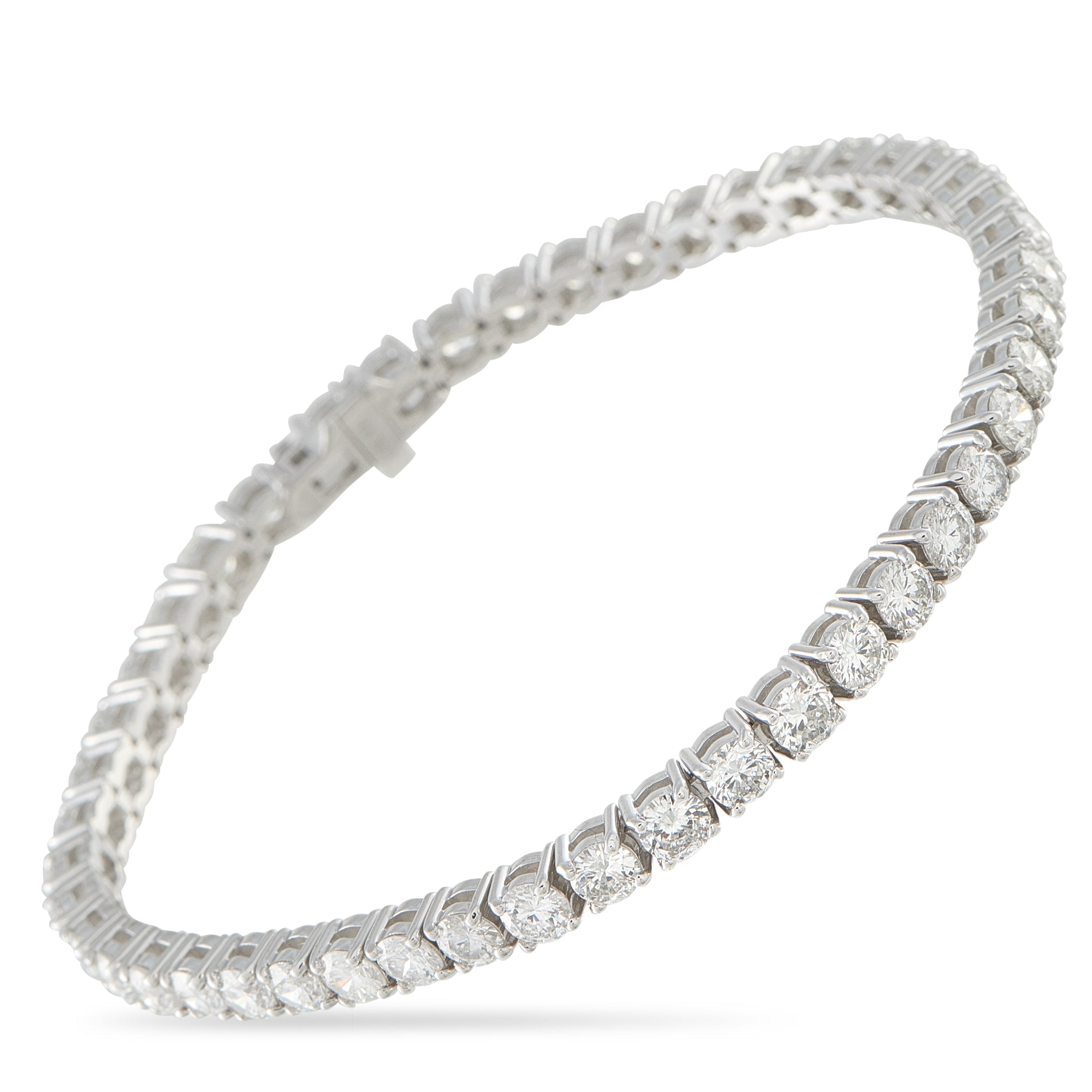 LB Exclusive 18K White Gold 9.26ct Diamond Tennis Bracelet MF05-041526